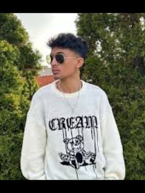 Men's "Cream"  Graphic Crewneck Sweater